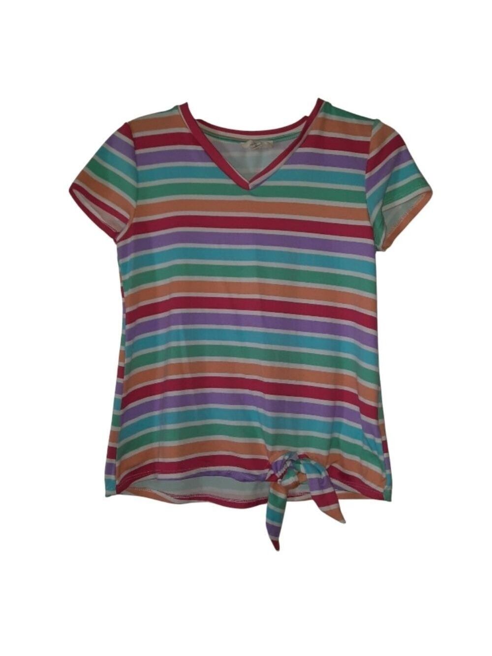 Blu Pepper Striped Tee Girl's Size Medium
